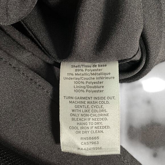 Halogen x Atlantic-Pacific Star Tulle Midi Skirt Small Black Silver Layered Tull - Picture 8 of 9